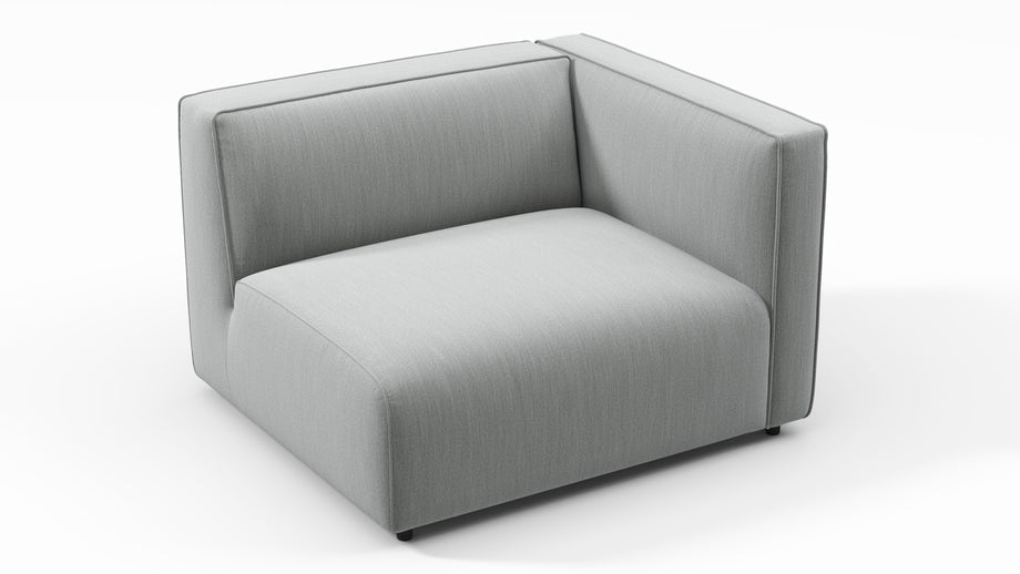 BondBond - Bond Outdoor Module, Right Arm, Dove Grey Performance Weave