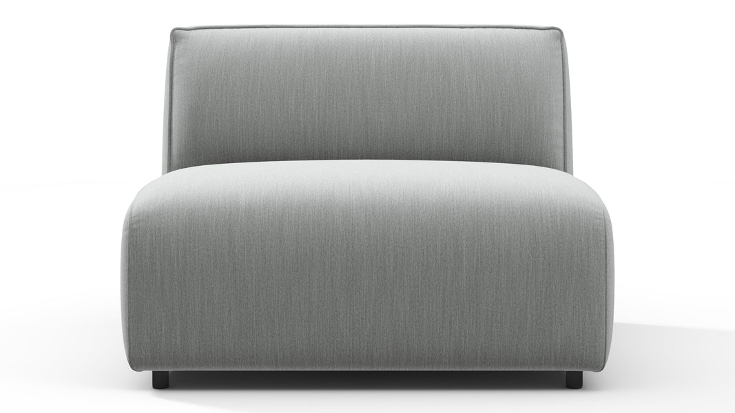 BondBond - Bond Outdoor Module, Armless, Dove Grey Performance Weave