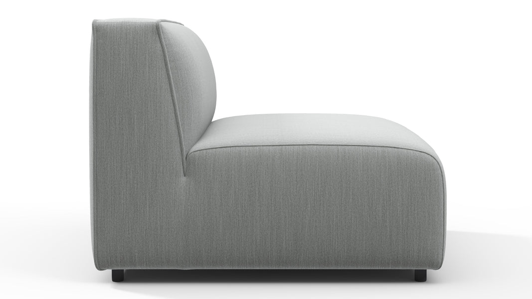 BondBond - Bond Outdoor Module, Armless, Dove Grey Performance Weave