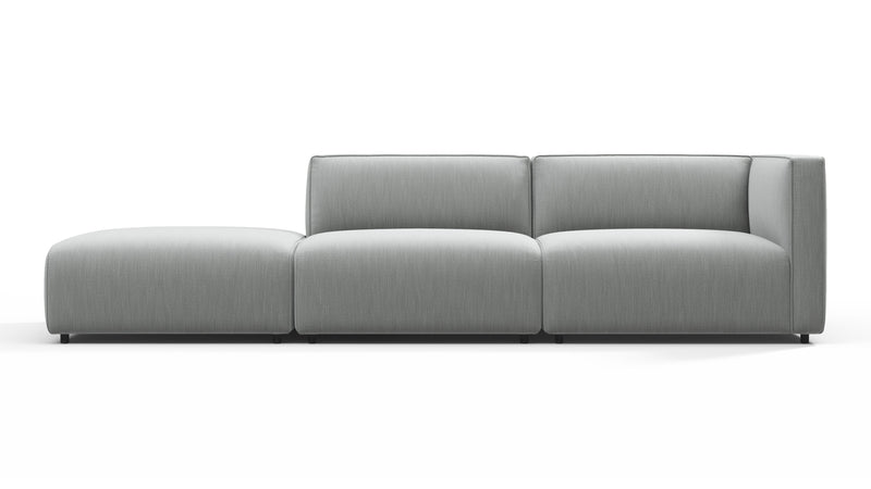 BondBond - Bond Outdoor Sectional, Open End, Left, Dove Grey Performance Weave