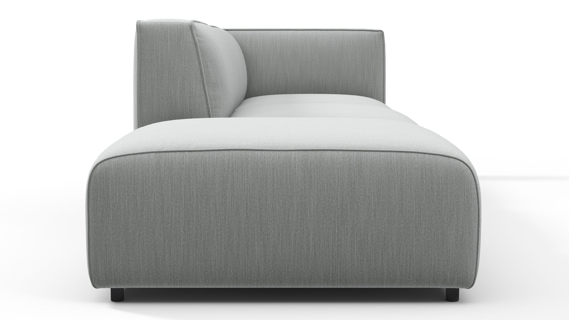 BondBond - Bond Outdoor Sectional, Open End, Left, Dove Grey Performance Weave