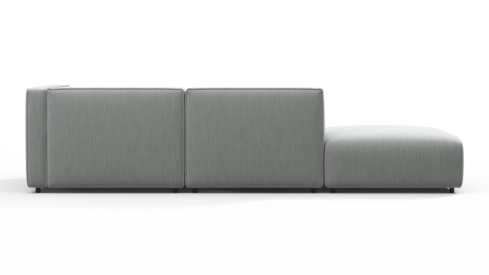 BondBond - Bond Outdoor Sectional, Open End, Left, Dove Grey Performance Weave