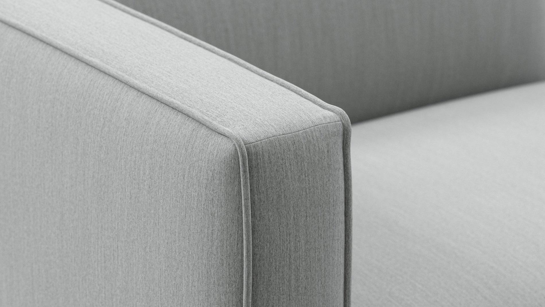 BondBond - Bond Outdoor Sectional, Large Open End, Right, Dove Grey Performance Weave