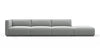 Bond - Bond - Bond Outdoor Sectional, Large Open End, Right, Dove Grey Performance Weave - Image 1