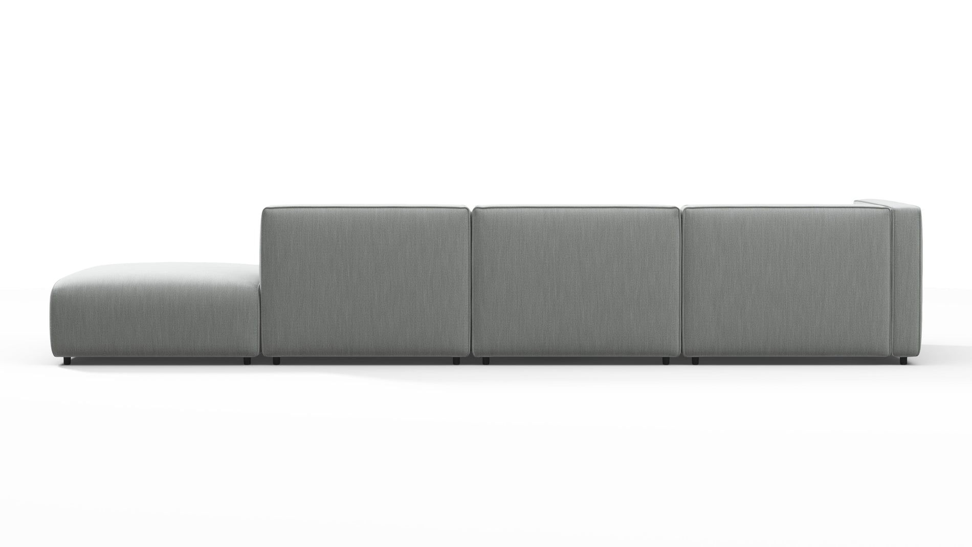 BondBond - Bond Outdoor Sectional, Large Open End, Right, Dove Grey Performance Weave
