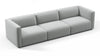 Bond - Bond - Bond Outdoor Three Seater Sofa, Dove Grey Performance Weave - Image 3