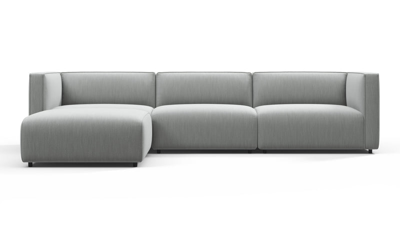 BondBond - Bond Outdoor Sectional, Left Chaise, Dove Grey Performance Weave