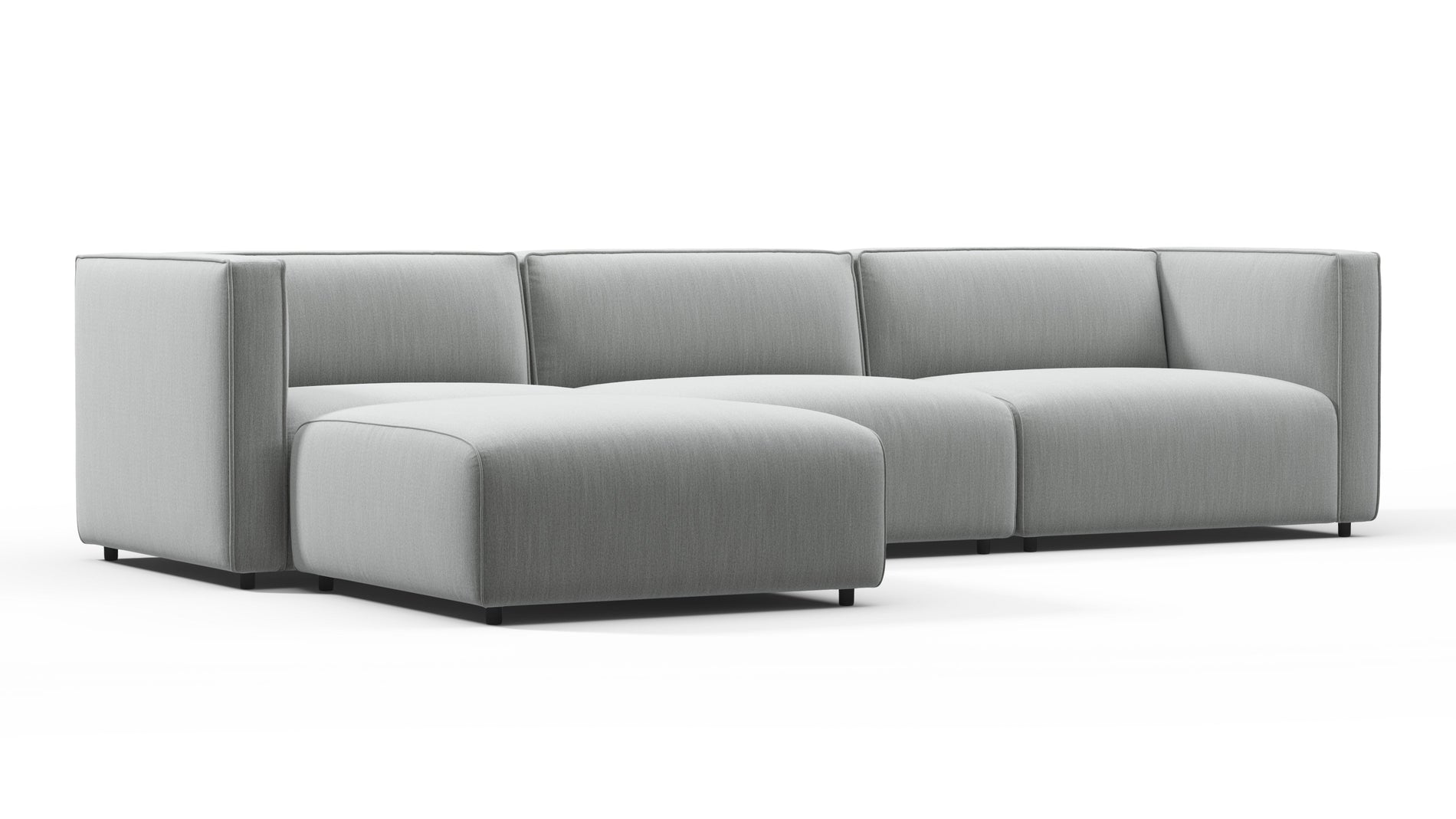 BondBond - Bond Outdoor Sectional, Left Chaise, Dove Grey Performance Weave