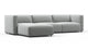 Bond - Bond - Bond Outdoor Sectional, Left Chaise, Dove Grey Performance Weave - Image 2