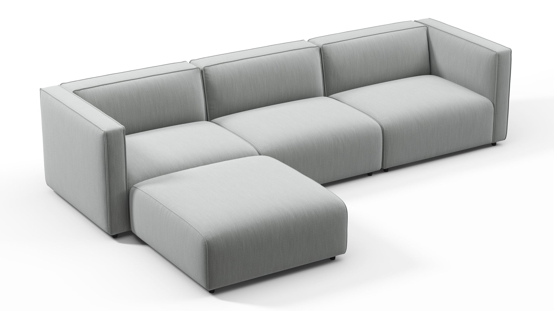 BondBond - Bond Outdoor Sectional, Left Chaise, Dove Grey Performance Weave