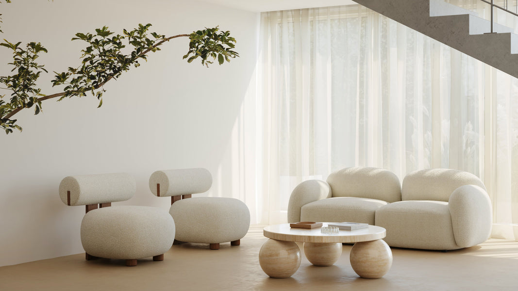 GigiGigi - Gigi Two Seater Sofa, White Boucle