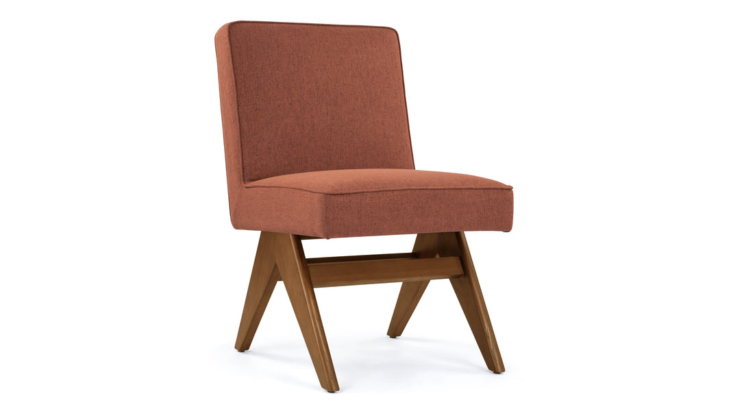 Jeanneret Upholstered Side ChairJeanneret Upholstered Side Chair - Pierre Jeanneret Upholstered Side Chair, Burnt Red Weave