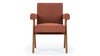 Jeanneret Upholstered Armchair - Jeanneret Upholstered Armchair - Pierre Jeanneret Upholstered Armchair, Burnt Red Weave - Image 1