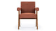 Jeanneret Upholstered Armchair - Jeanneret Upholstered Armchair - Pierre Jeanneret Upholstered Armchair, Burnt Red Weave - Image 1
