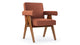 Jeanneret Upholstered Armchair - Jeanneret Upholstered Armchair - Pierre Jeanneret Upholstered Armchair, Burnt Red Weave - Image 2