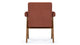 Jeanneret Upholstered Armchair - Jeanneret Upholstered Armchair - Pierre Jeanneret Upholstered Armchair, Burnt Red Weave - Image 4