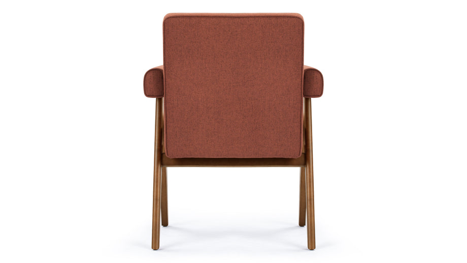 Jeanneret Upholstered ArmchairJeanneret Upholstered Armchair - Pierre Jeanneret Upholstered Armchair, Burnt Red Weave