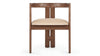 Rose - Rose - Rose Dining Chair, Mushroom Velvet and Walnut - Image 1