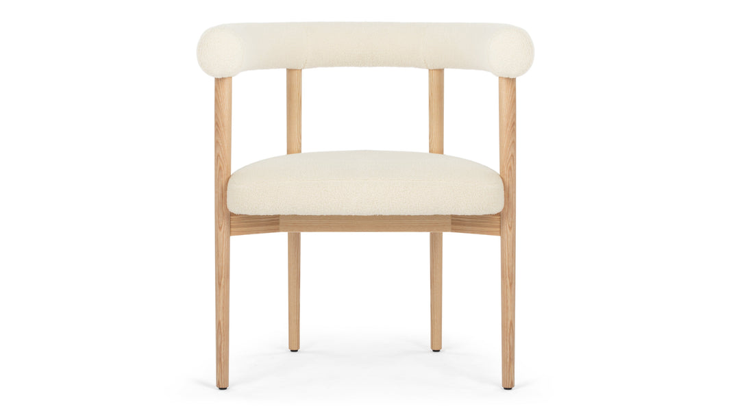 AndieAndie - Andie Armchair, White Teddy and Natural Ash