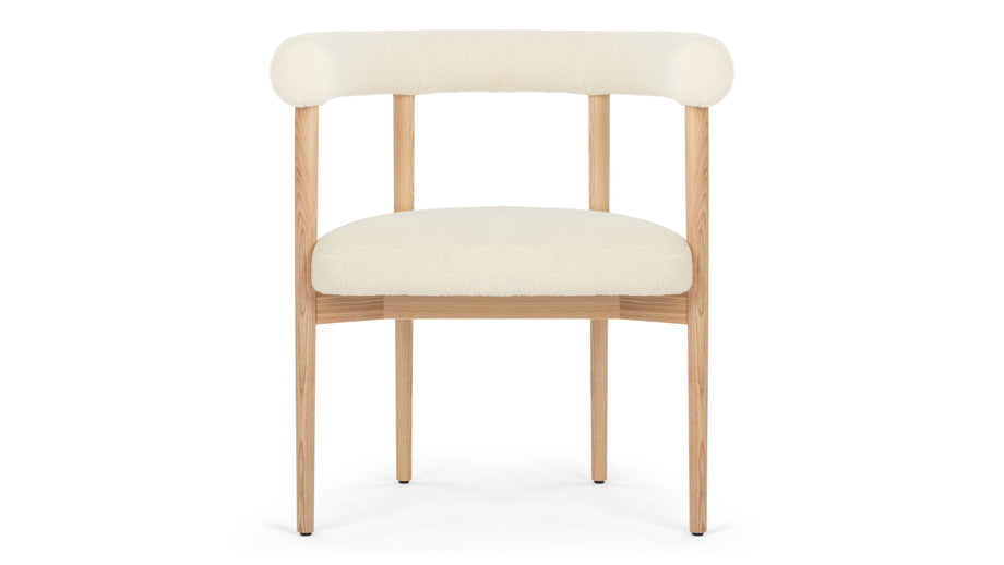 AndieAndie - Andie Armchair, White Teddy and Natural Ash