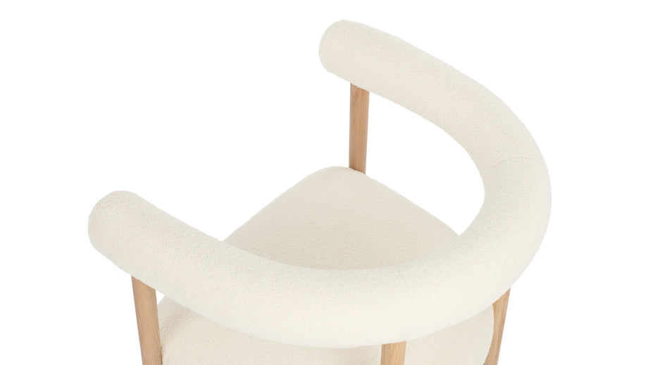 AndieAndie - Andie Armchair, White Teddy and Natural Ash