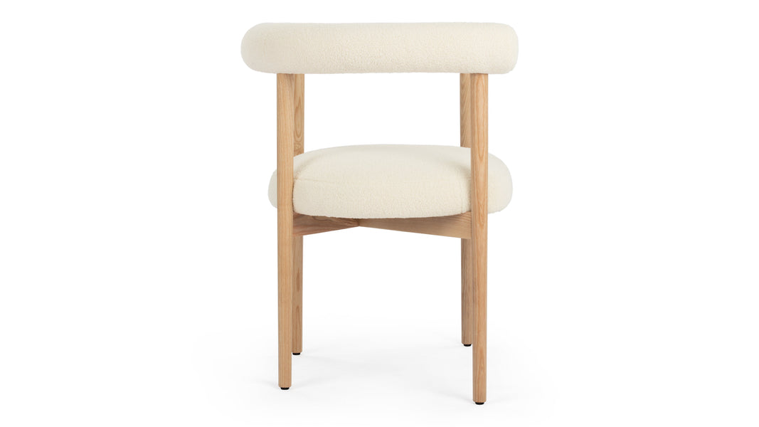 AndieAndie - Andie Armchair, White Teddy and Natural Ash