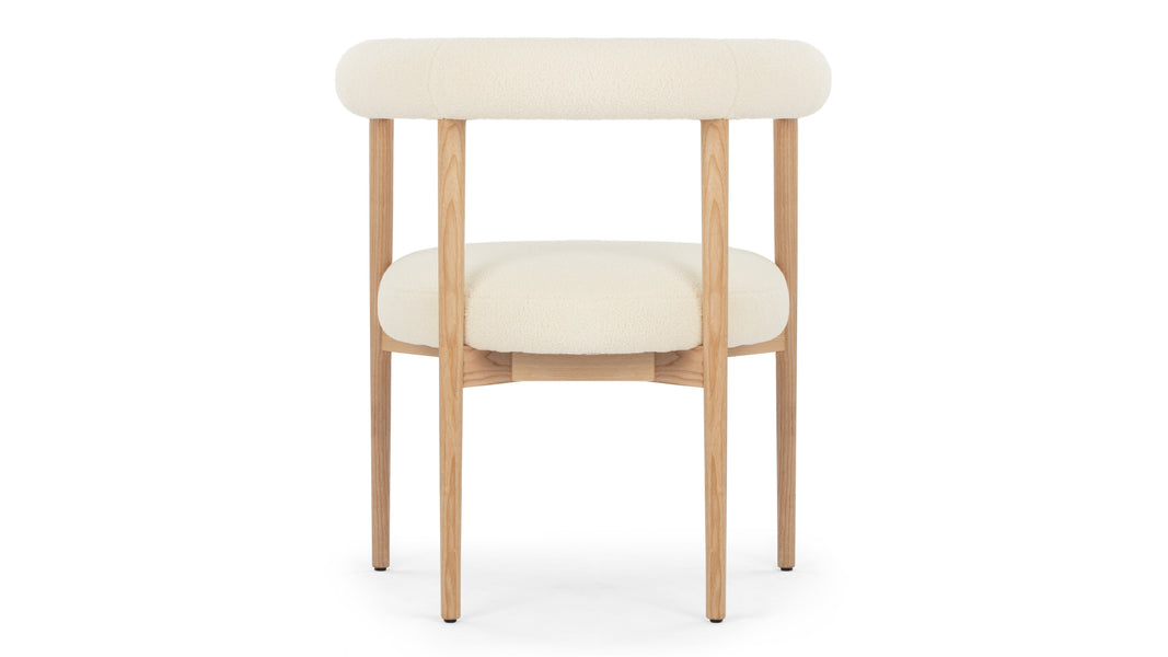 AndieAndie - Andie Armchair, White Teddy and Natural Ash