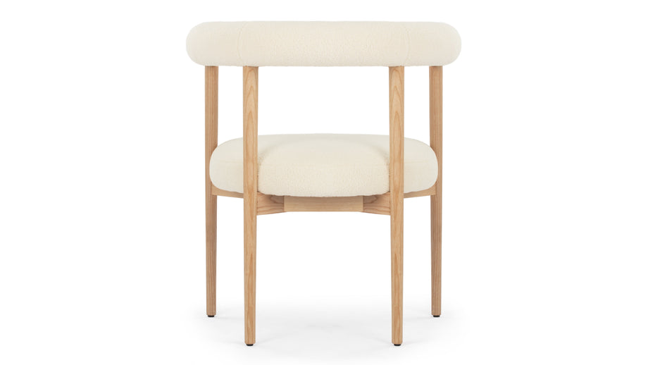 AndieAndie - Andie Armchair, White Teddy and Natural Ash