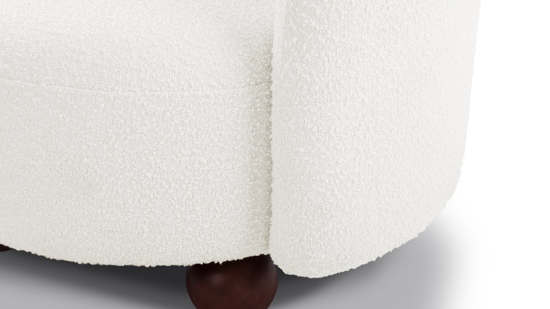 PalmaPalma - Palma Lounge Chair, Right Arm, Porcelain Boucle