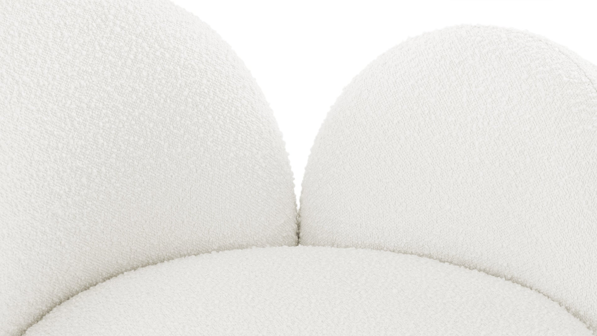 PalmaPalma - Palma Lounge Chair, Right Arm, Porcelain Boucle