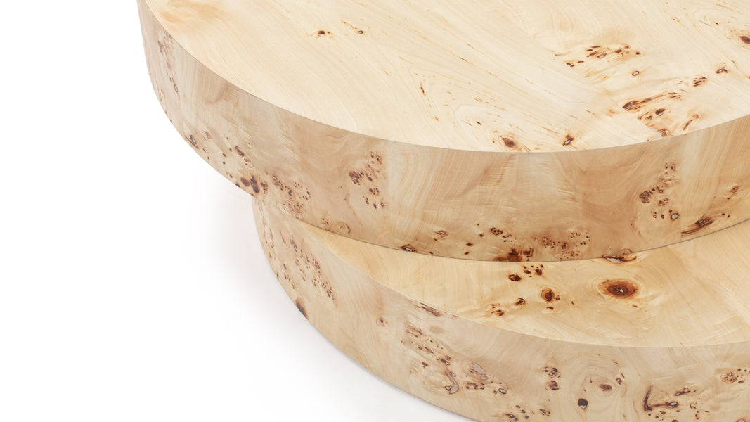 ChiaChia - Chia Coffee Table, Burl Wood