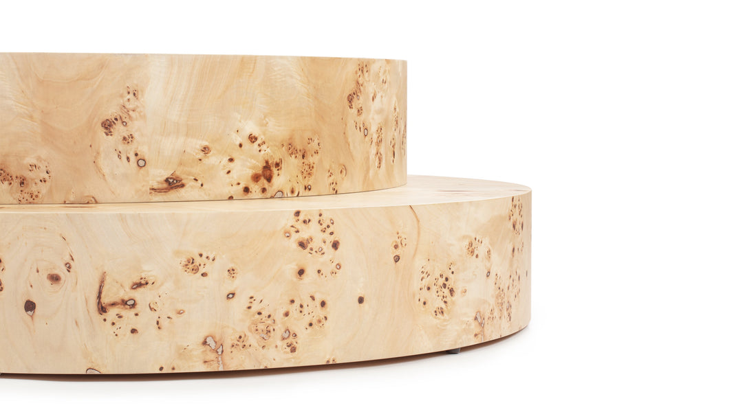 ChiaChia - Chia Coffee Table, Burl Wood