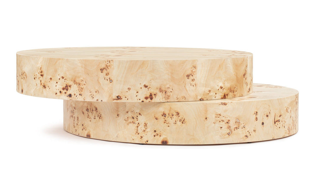 ChiaChia - Chia Coffee Table, Burl Wood