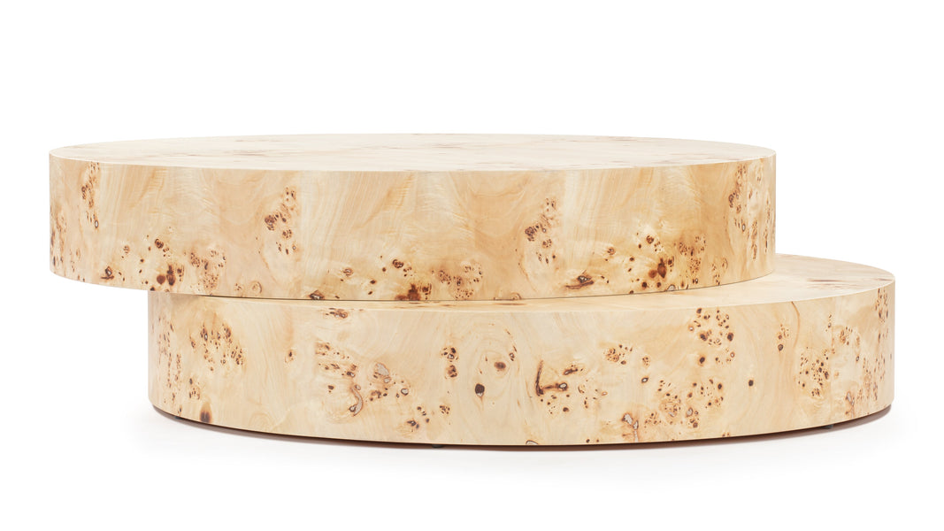 ChiaChia - Chia Coffee Table, Burl Wood