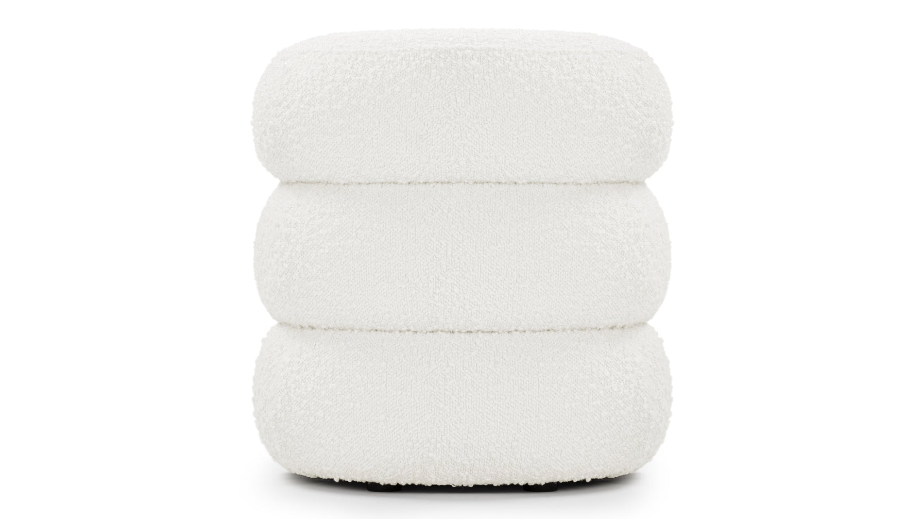 NoaNoa - Noa Ottoman, Small, Porcelain Boucle