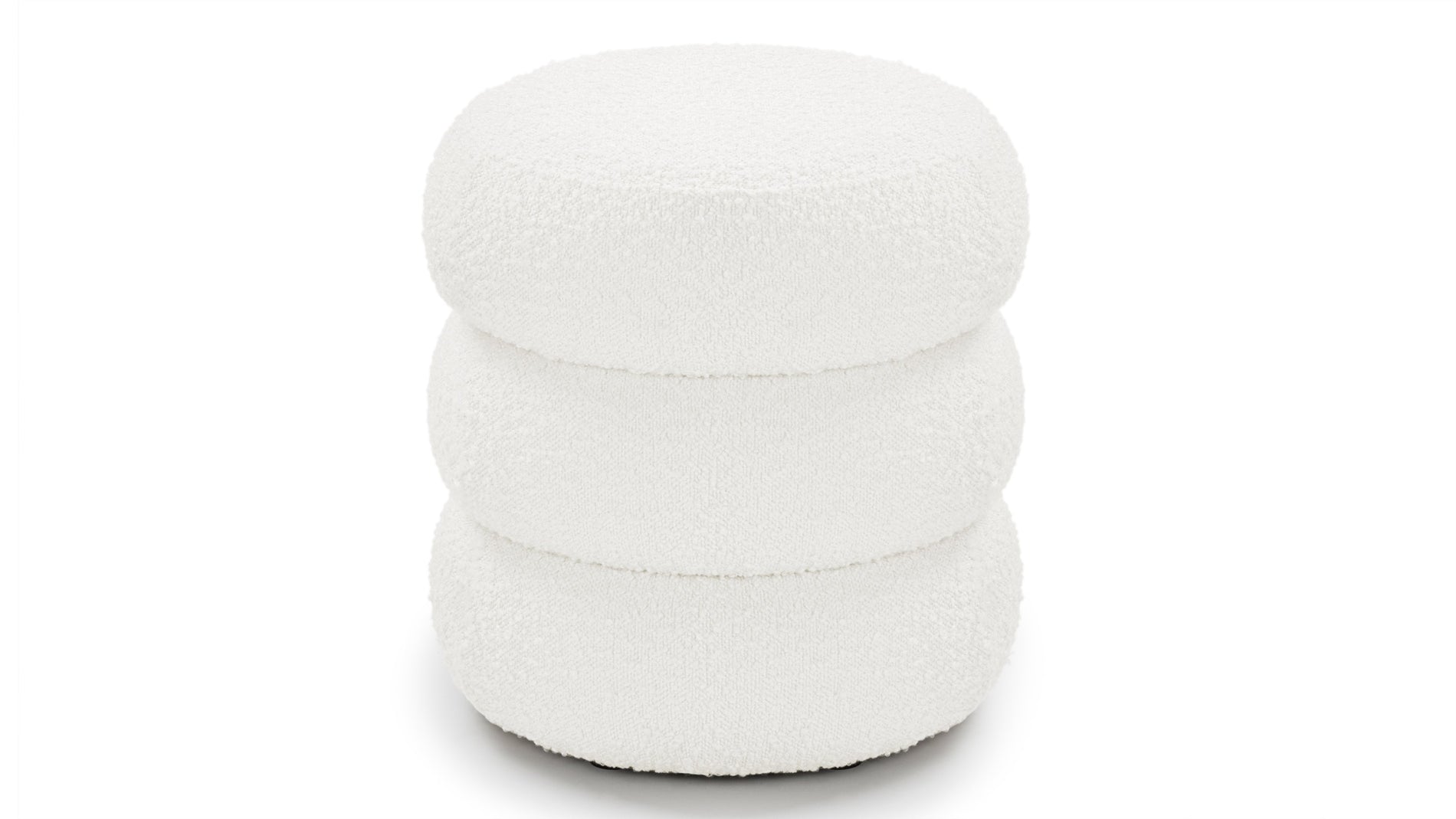 NoaNoa - Noa Ottoman, Small, Porcelain Boucle