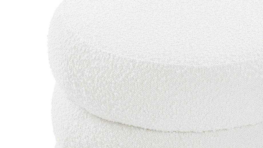 NoaNoa - Noa Ottoman, Medium, Porcelain Boucle