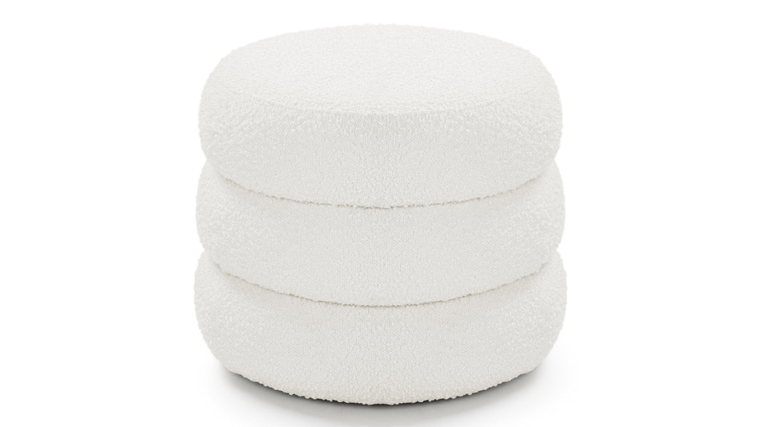 NoaNoa - Noa Ottoman, Medium, Porcelain Boucle