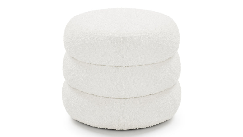 NoaNoa - Noa Ottoman, Medium, Porcelain Boucle