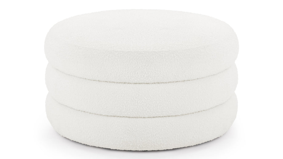 NOANoa – Noa Ottoman, groß, Porzellan-Bouclé