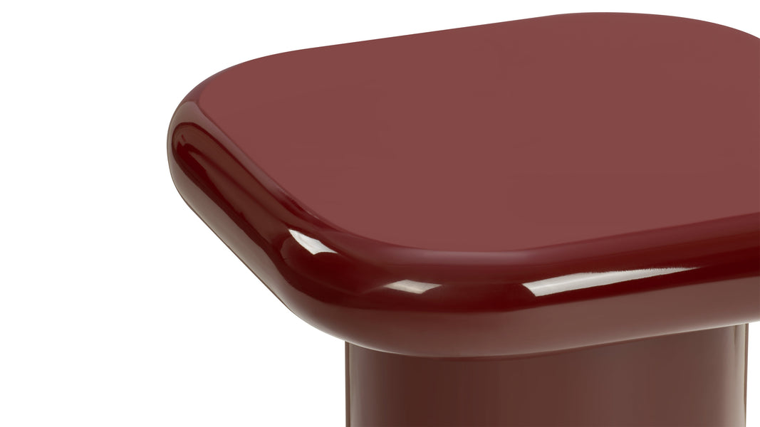 SorrentSorrento - Sorrento Side Table, Burgundy Gloss