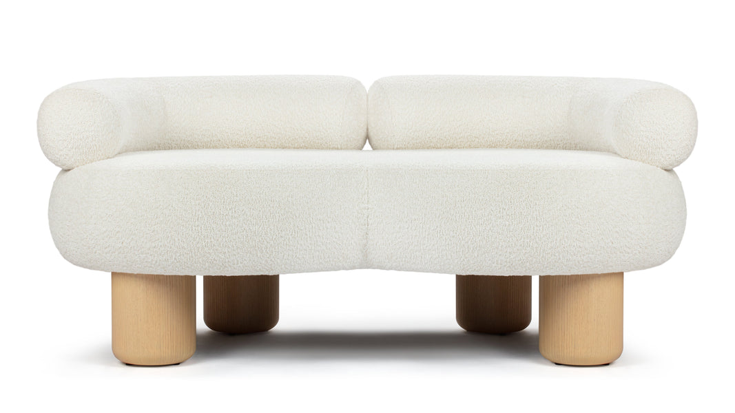DahlDahl - Dahl Two Seater Sofa, Luxe White Boucle