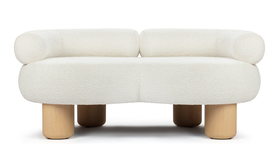 DahlDahl - Dahl Two Seater Sofa, Luxe White Boucle