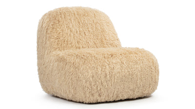 Rocha - Rocha - Rocha Lounge Chair, Honey Vegan Fur - Image 2