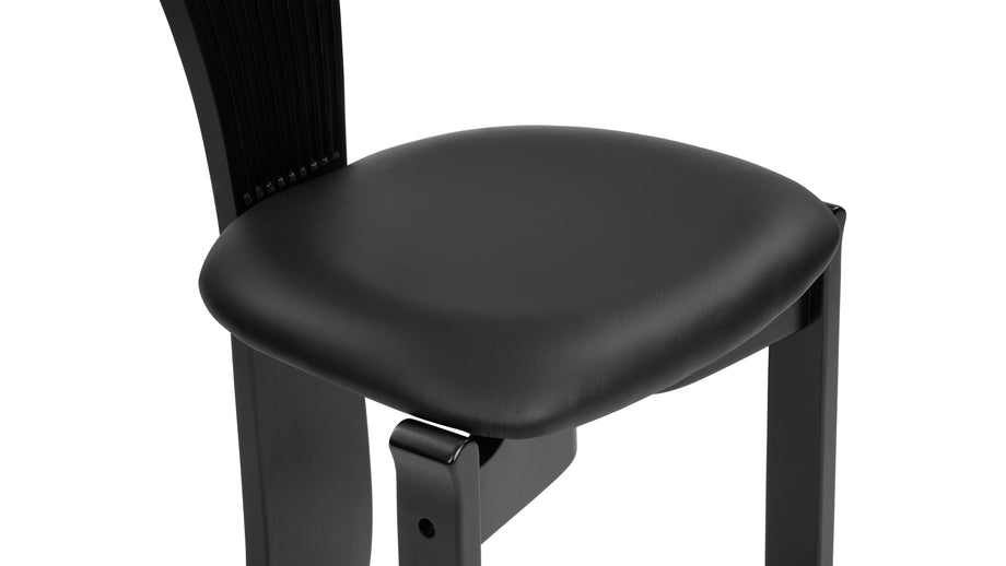 AsukaAsuka - Asuka Side Chair, Ink Black Vegan Leather