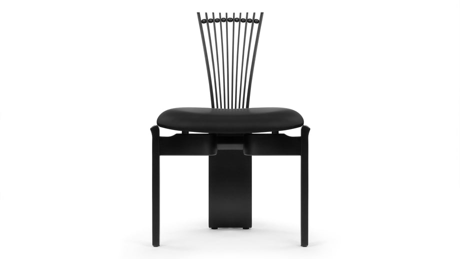 AsukaAsuka - Asuka Side Chair, Ink Black Vegan Leather