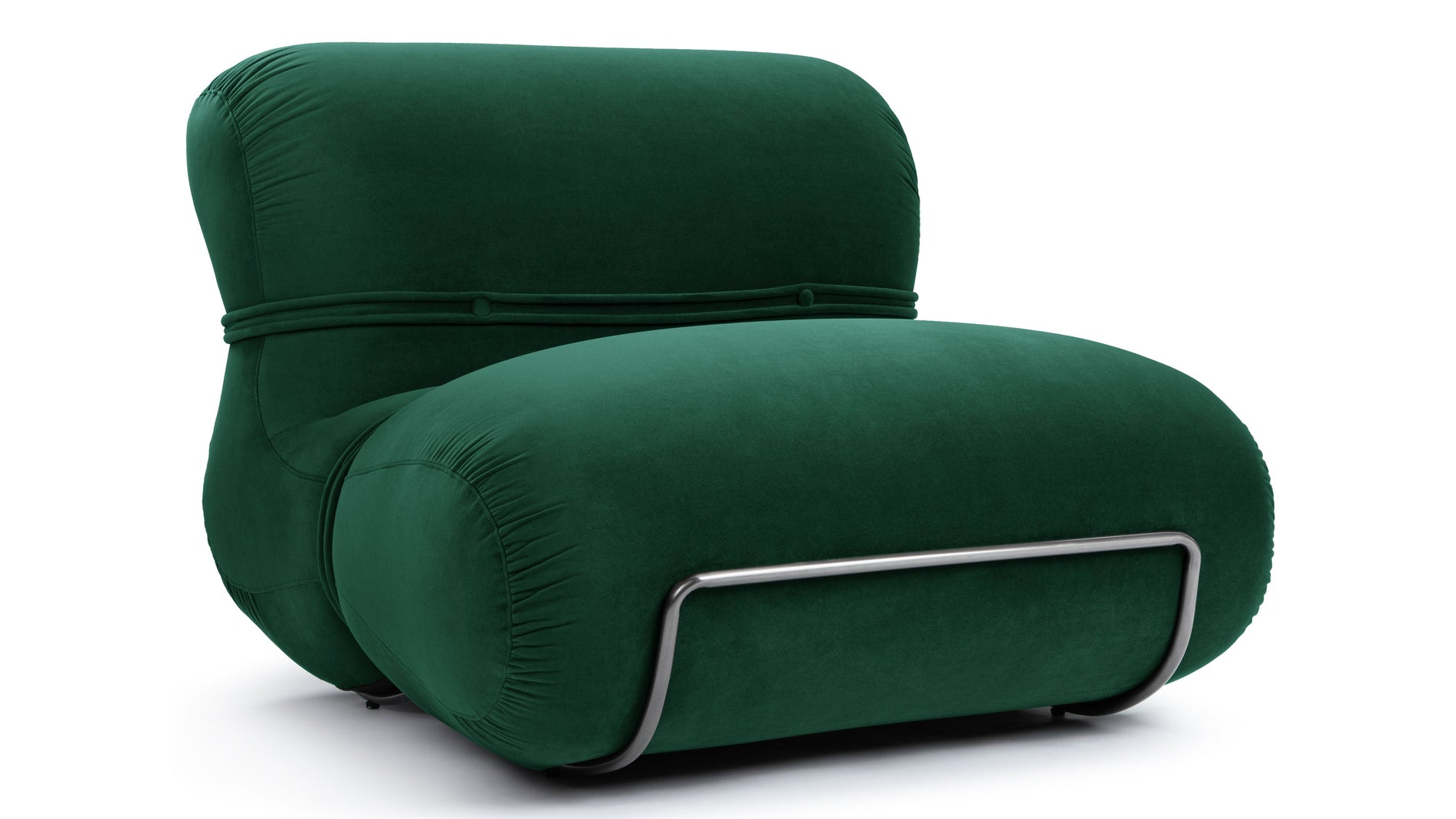 BaoBao - Bao Lounge Chair, Emerald Velvet