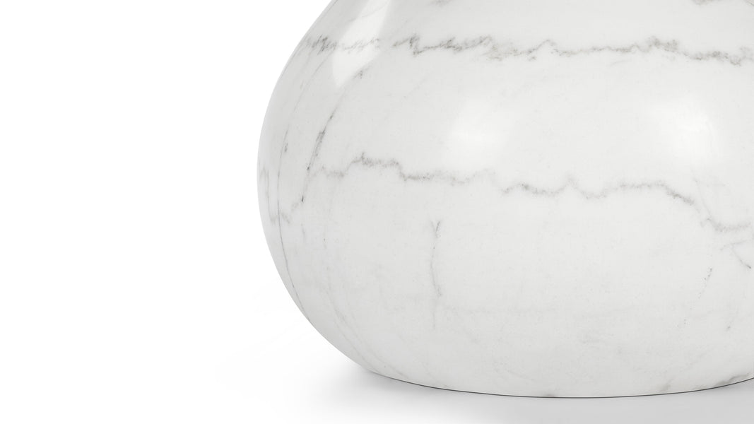 AquaAqua - Aqua Dining Table, Carrara Marble, 135cm