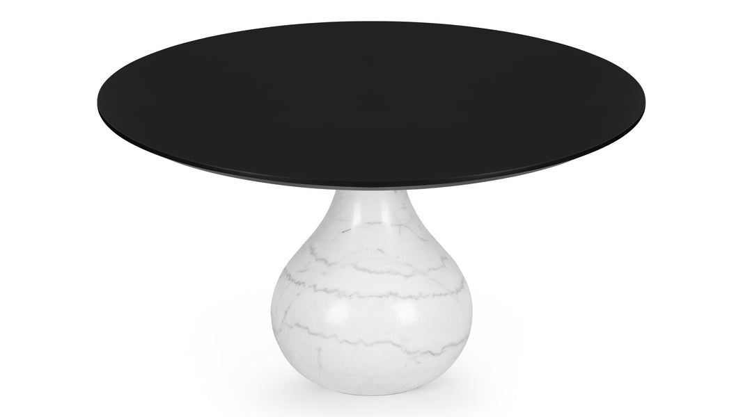 AquaAqua - Aqua Dining Table, Carrara Marble, 135cm