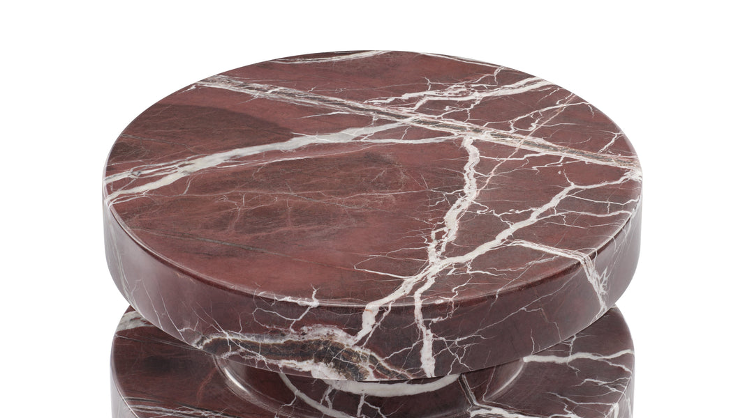 SohoSoho - Soho Side Table, Rosso Levanto Marble